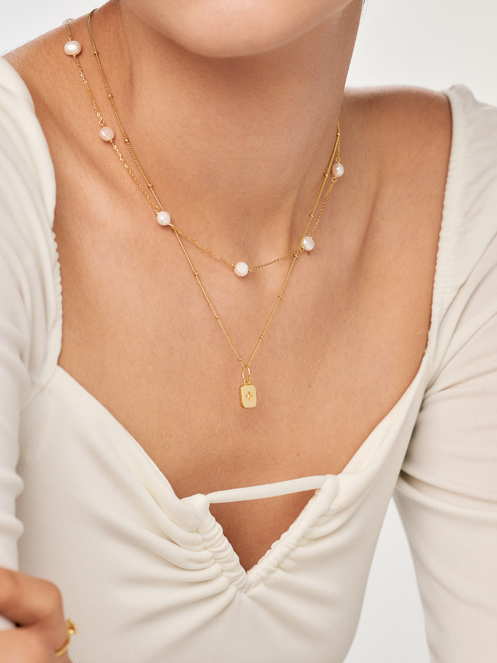 PEARLY Cable Chain Necklace - Minimalist Lab