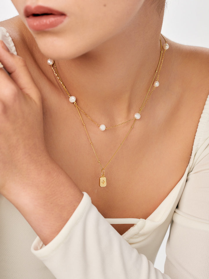 PEARLY Cable Chain Necklace - Minimalist Lab