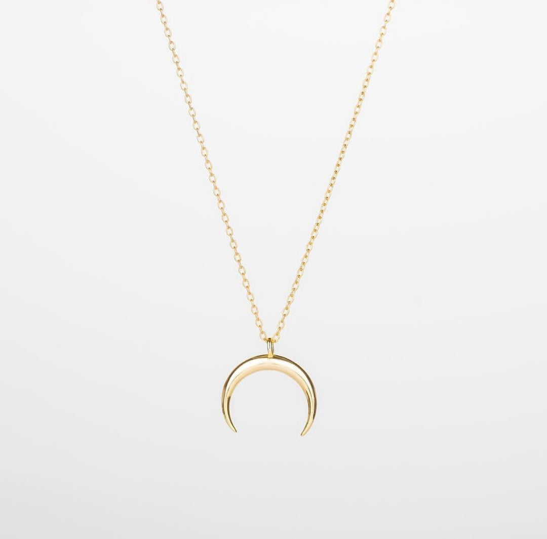 LUNE Crescent Moon Sterling Silver Necklace - Minimalist Lab