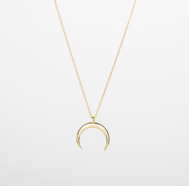 LUNE Crescent Moon Sterling Silver Necklace - Minimalist Lab