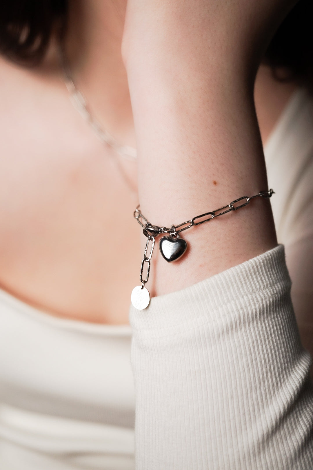 Heart Chain Engravable Bracelet