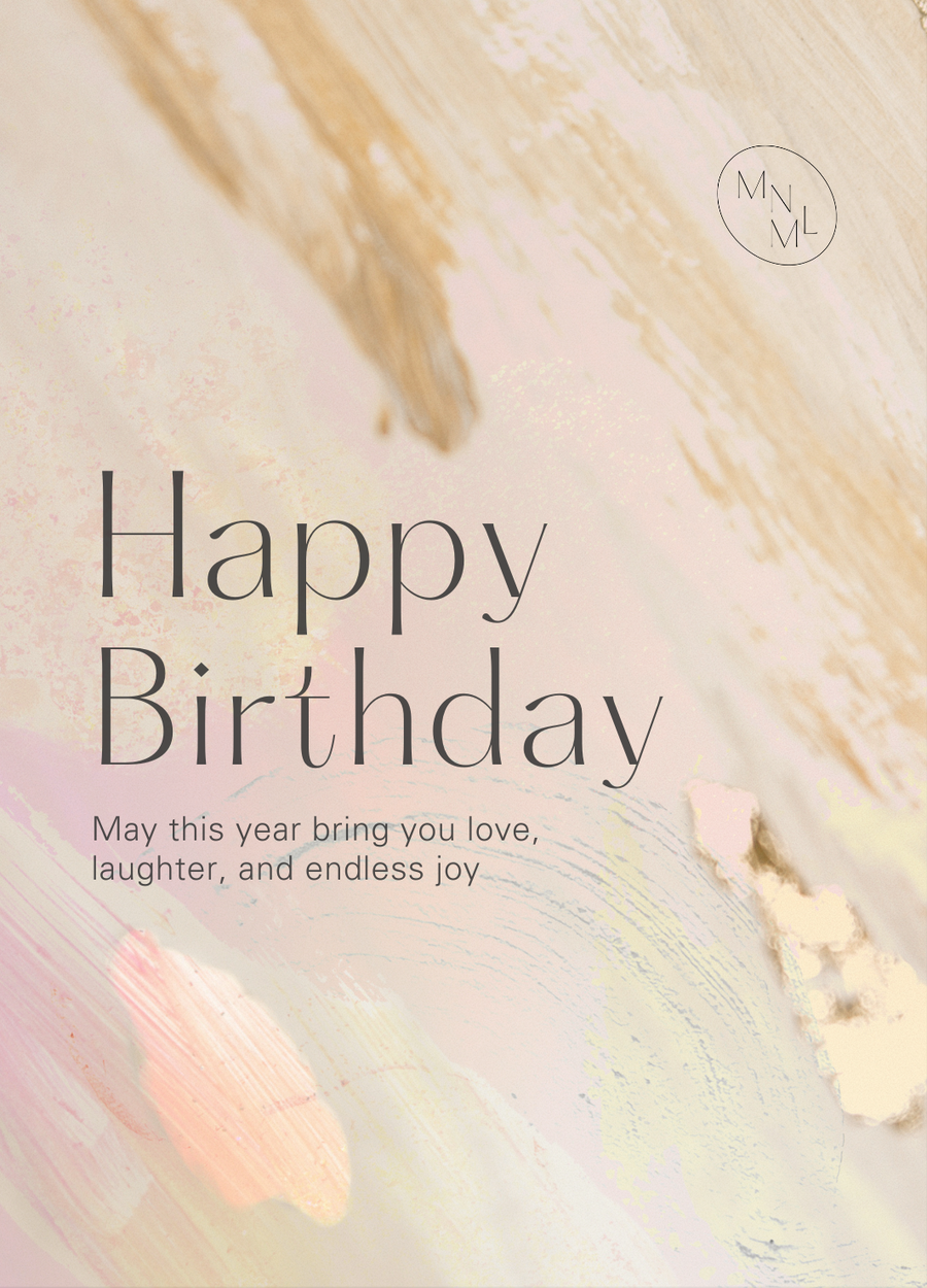 Happy Birthday Message Card - Minimalist Lab