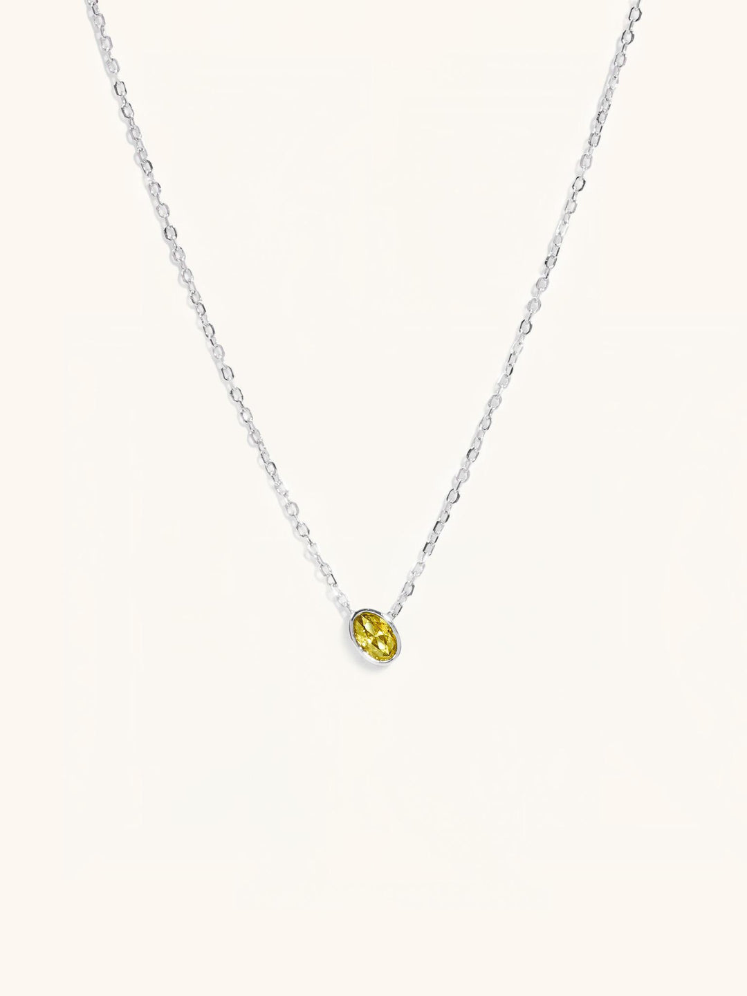 Yellow Topaz Birthstone Necklace