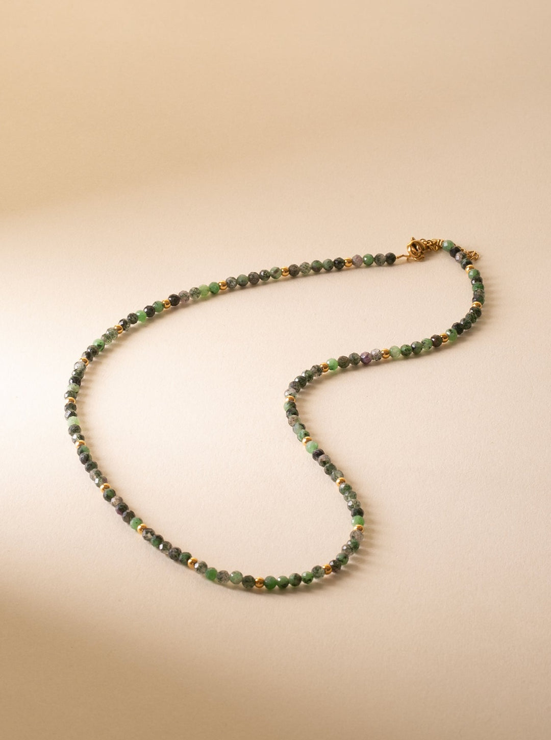 Aura Epidote Beaded Necklace