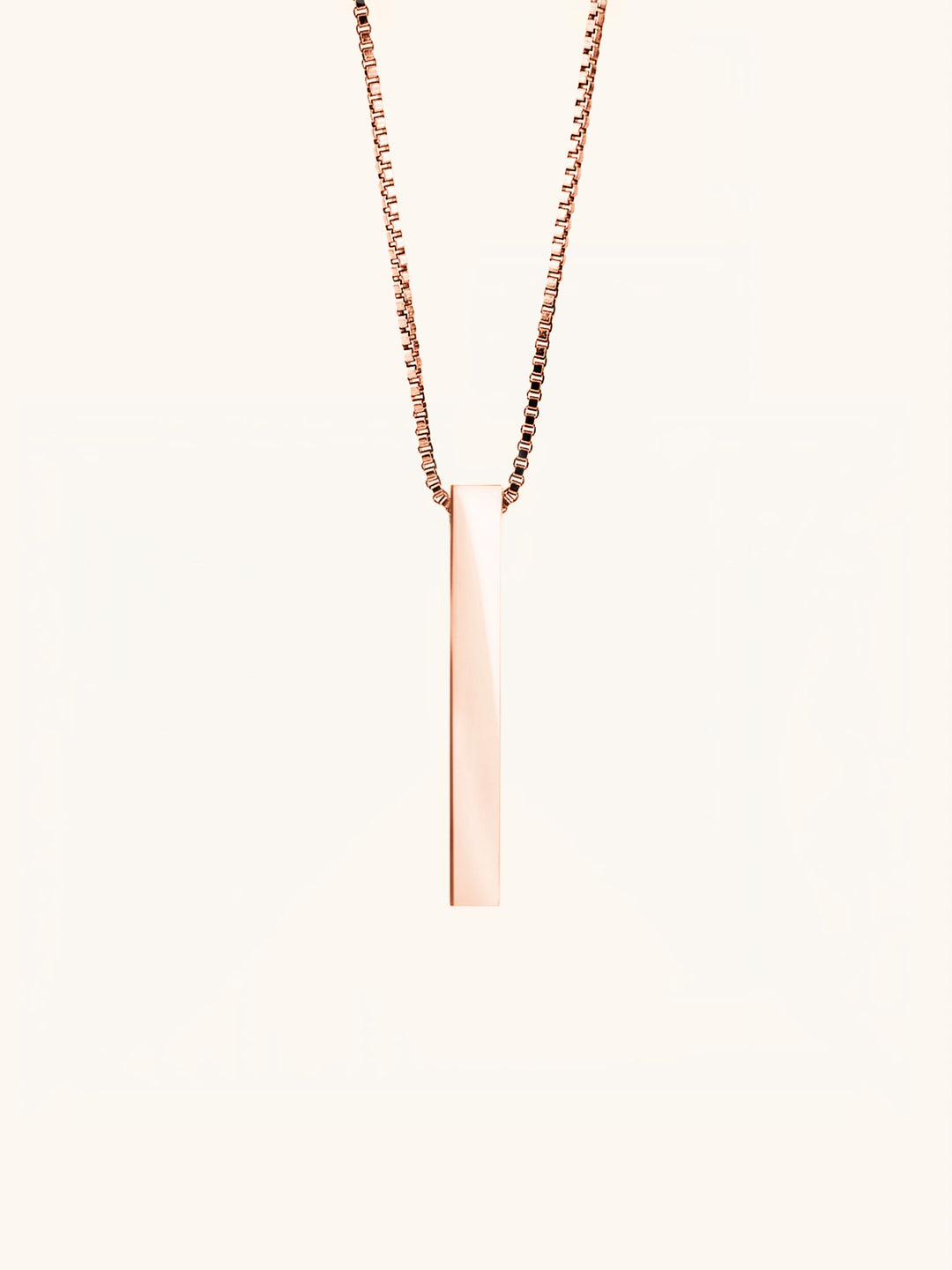 Bar Box Chain Engravable Pendant Necklace - Minimalist Lab