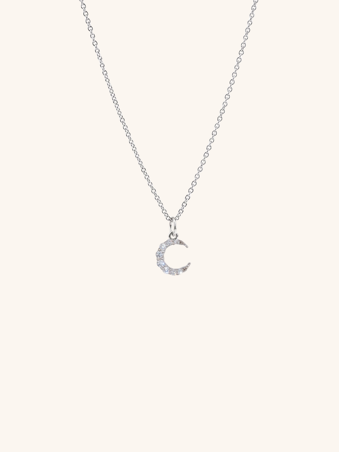 SIERRA Sparkling Moon Sterling Silver Necklace