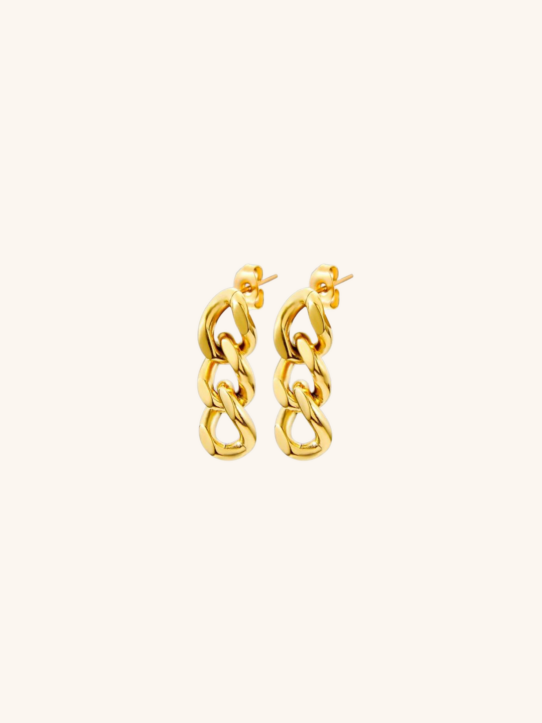 Curb Chain Stud Earrings