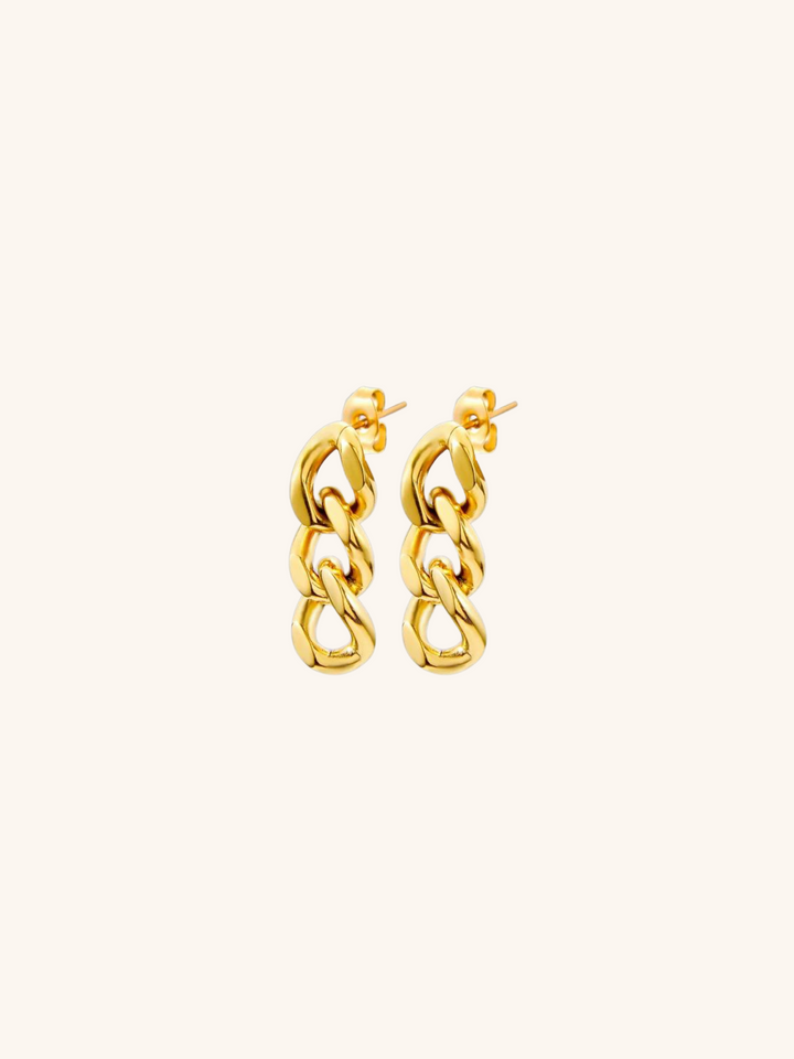 Curb Chain Stud Earrings