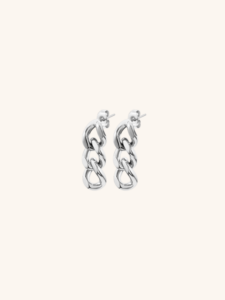 Curb Chain Stud Earrings