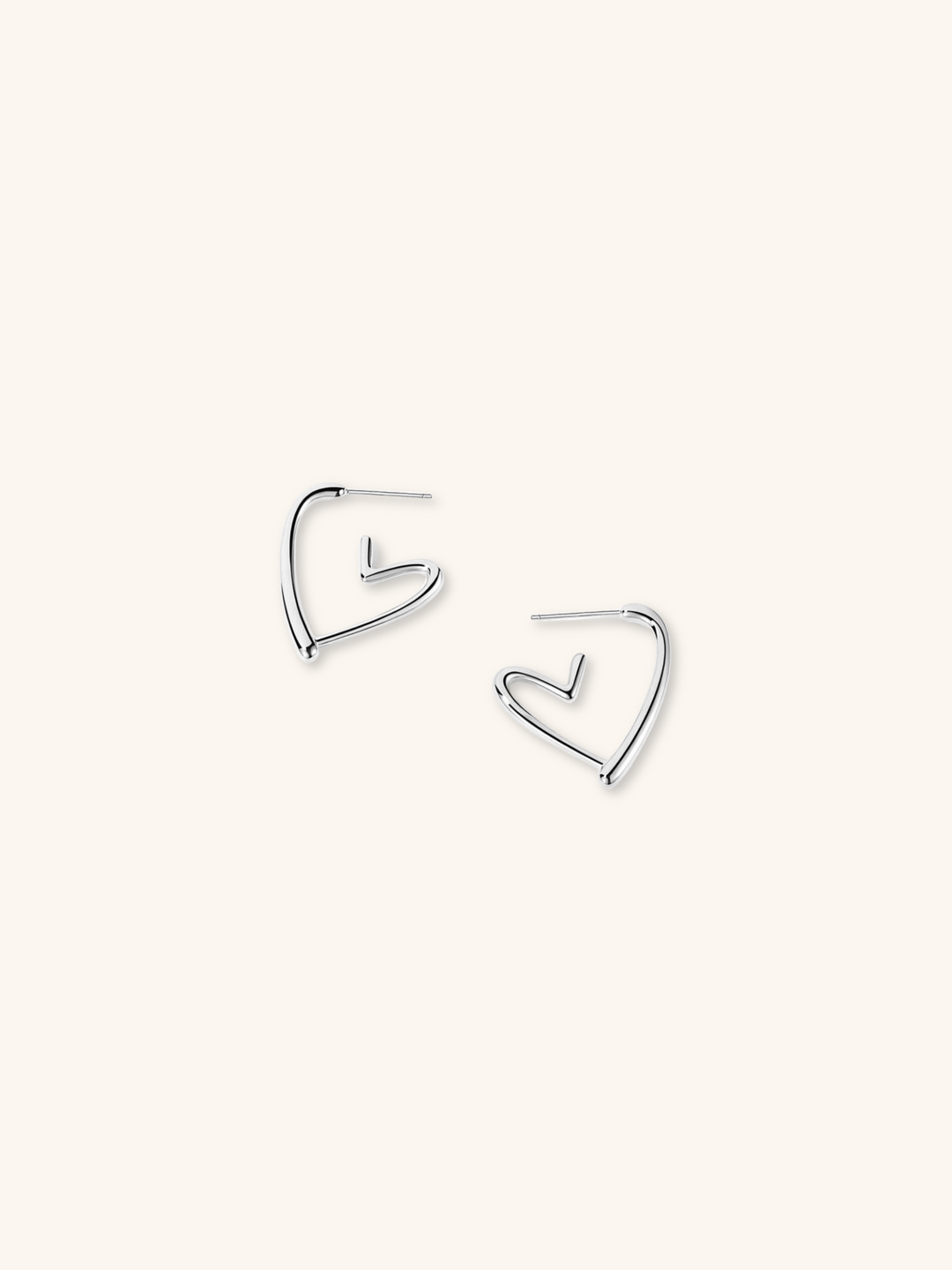 Flowy Heart Hoop Earrings