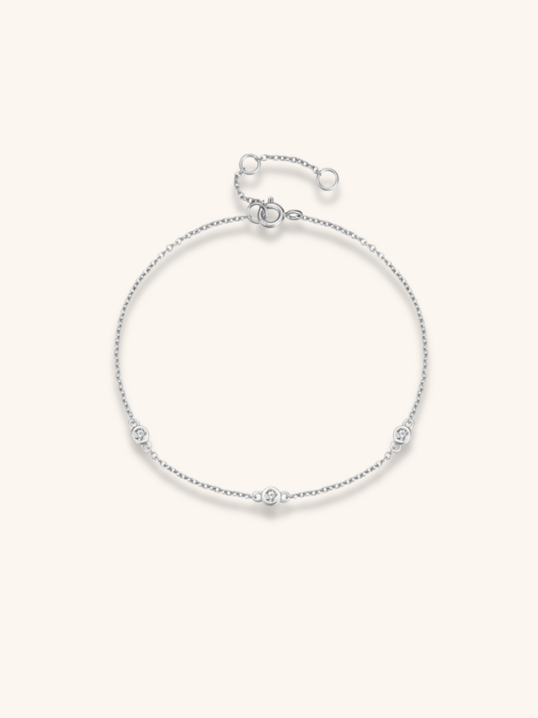 ALEXIS Trio Diamond Sterling Silver Bracelet