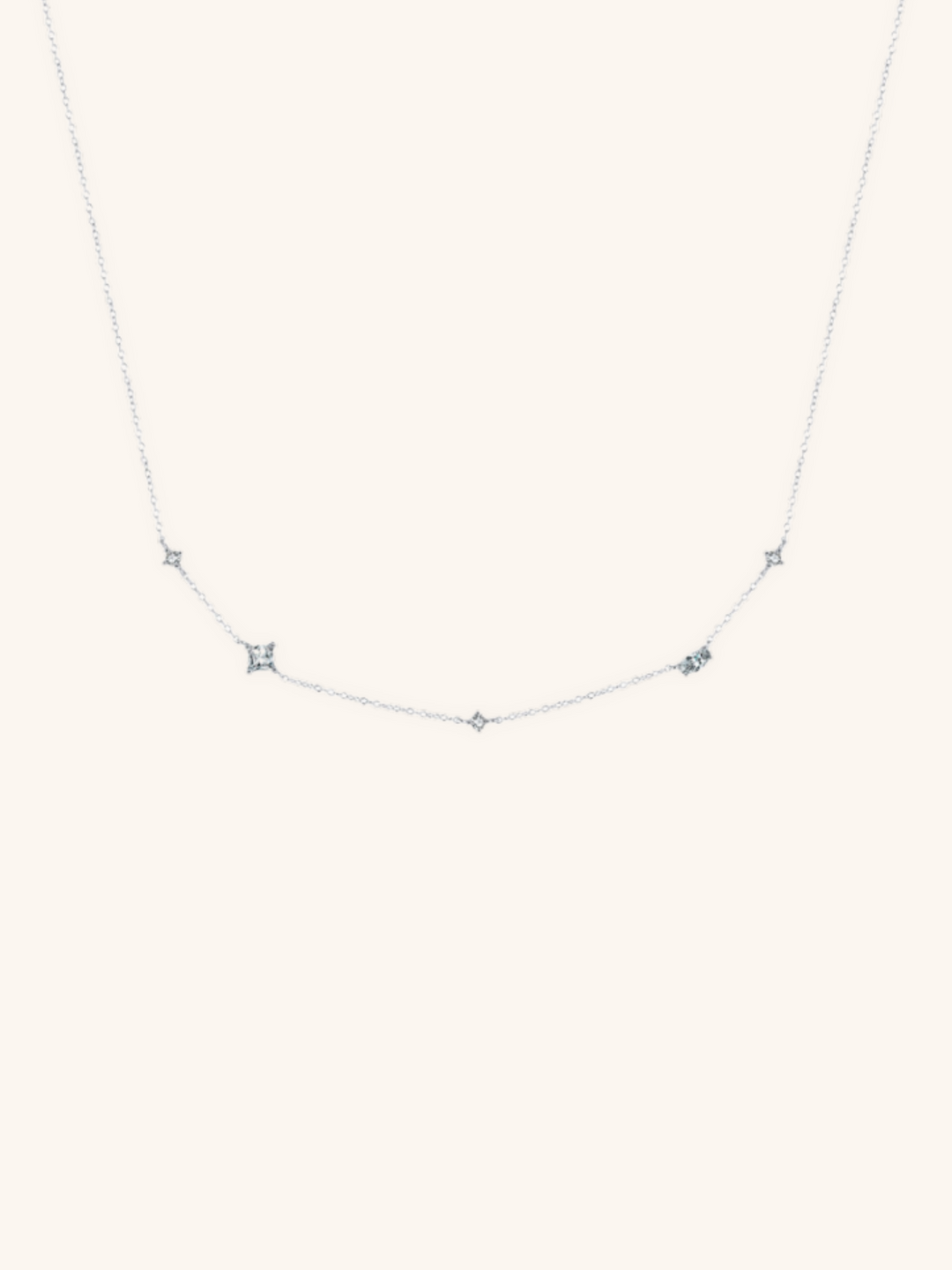 AMELIA Sparkling Diamonds Sterling Silver Necklace