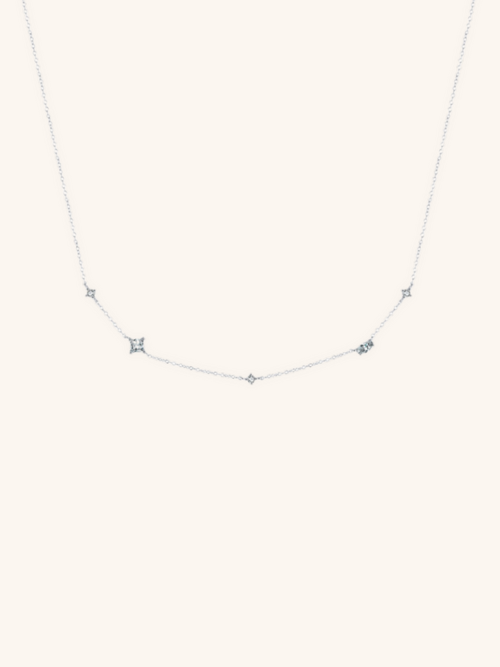 AMELIA Sparkling Diamonds Sterling Silver Necklace