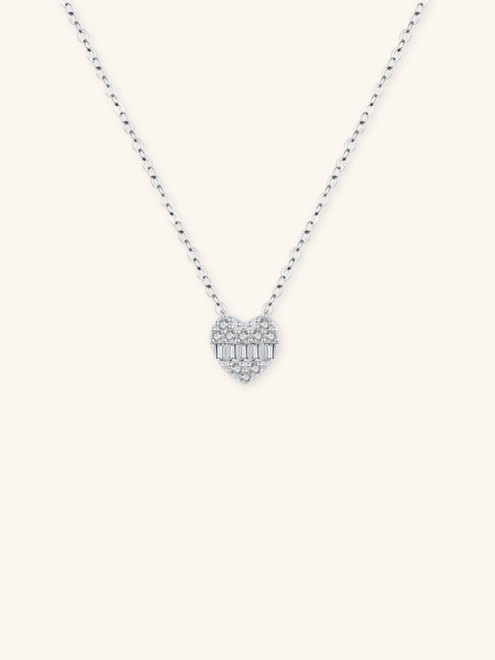 ADDISON Diamond Heart Sterling Silver Necklace