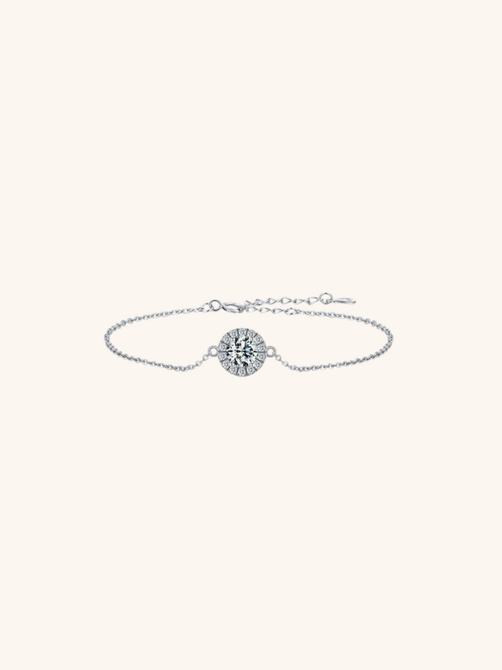 VIVIENNE Solitaire Diamond Sterling Silver Bracelet