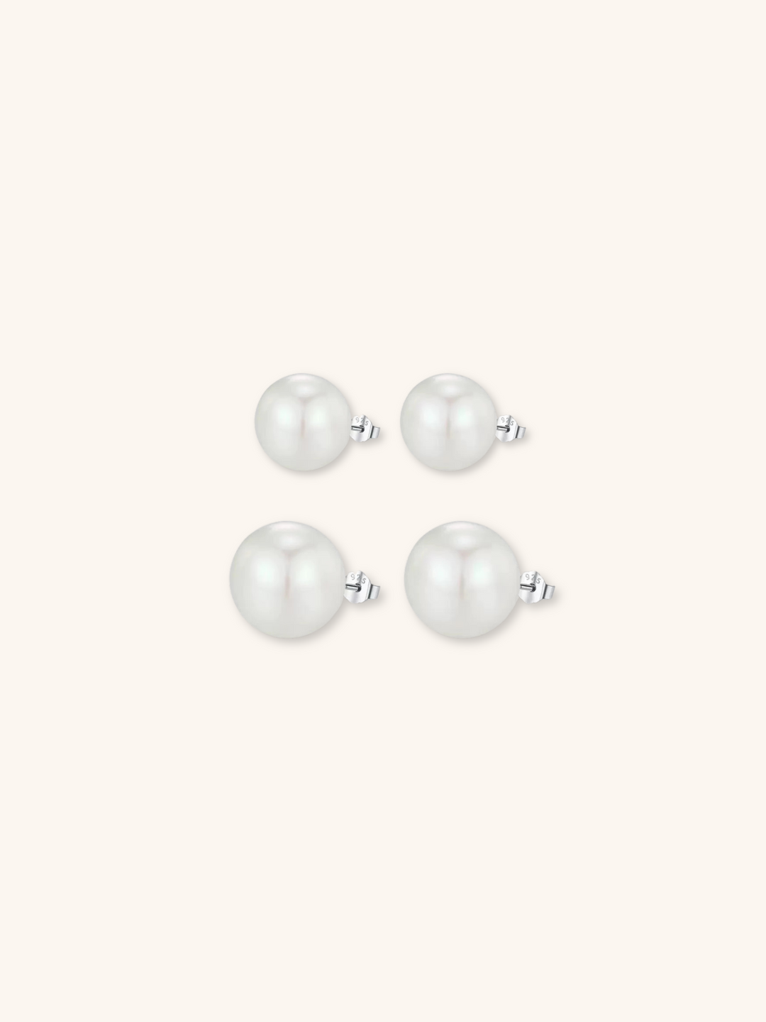 MEGHAN Pearl Sterling Silver Ear Studs