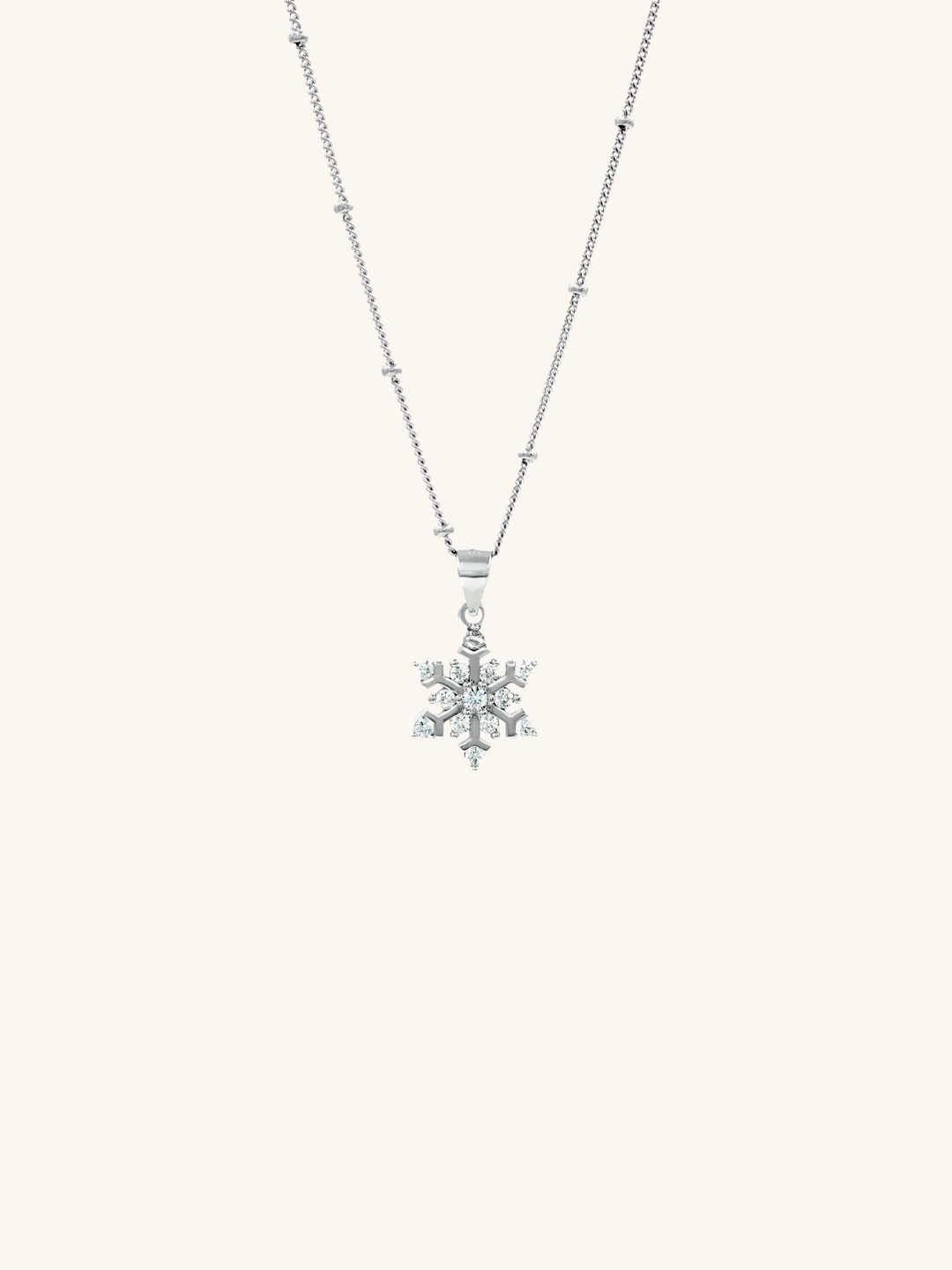 LUMI Frosted Snowflake Sterling Silver Necklace