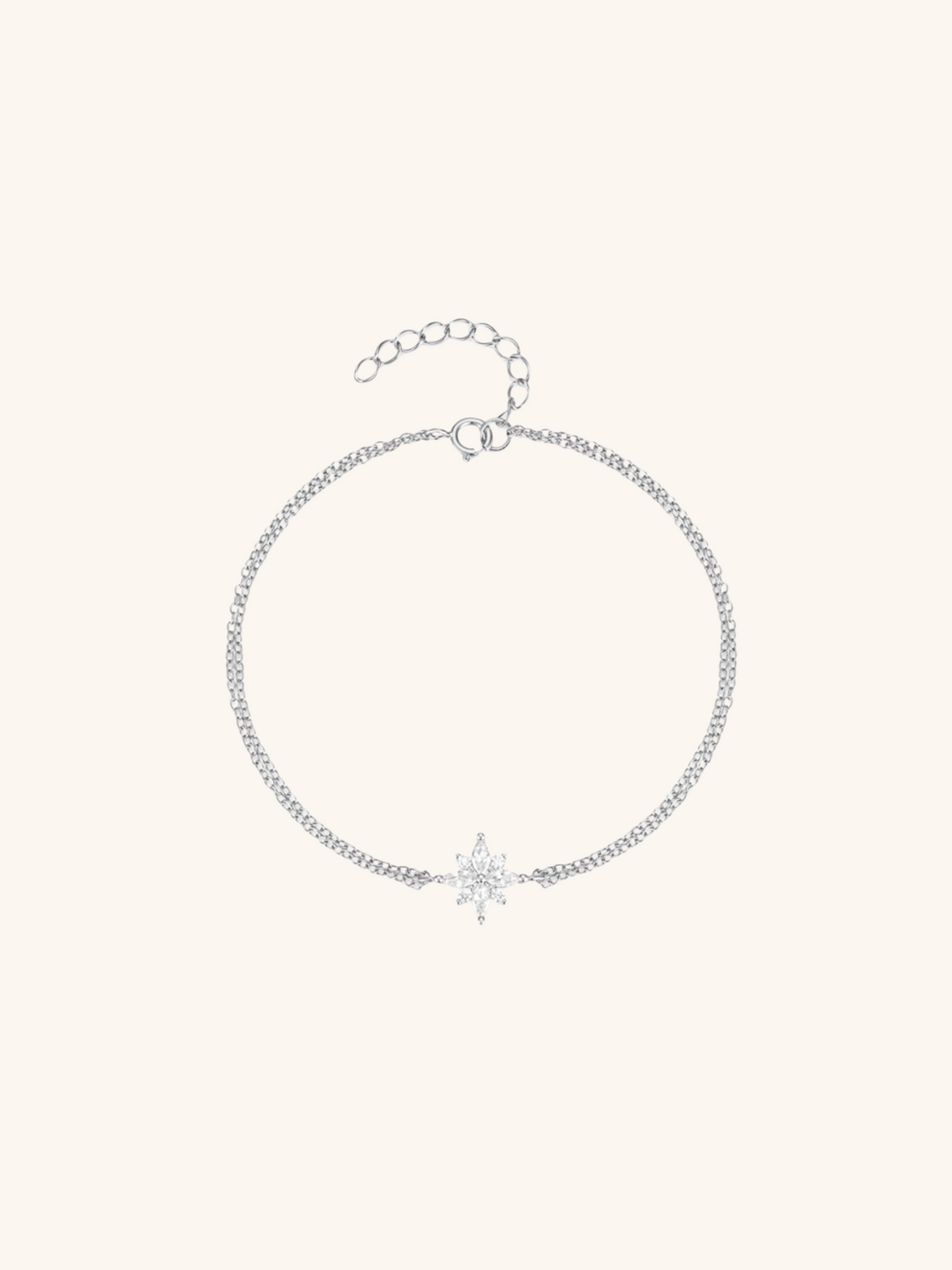 GLACE Diamond Snowflake Sterling Silver Bracelet