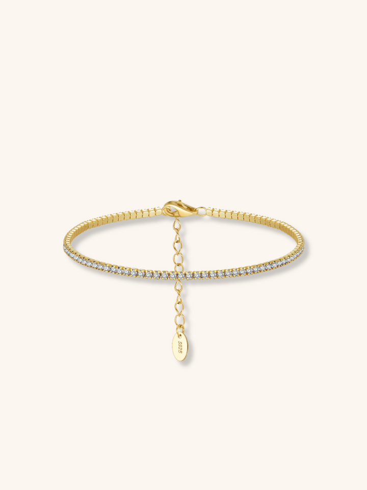 SERENA Full Tennis Sterling Silver Bracelet - Minimalist Lab