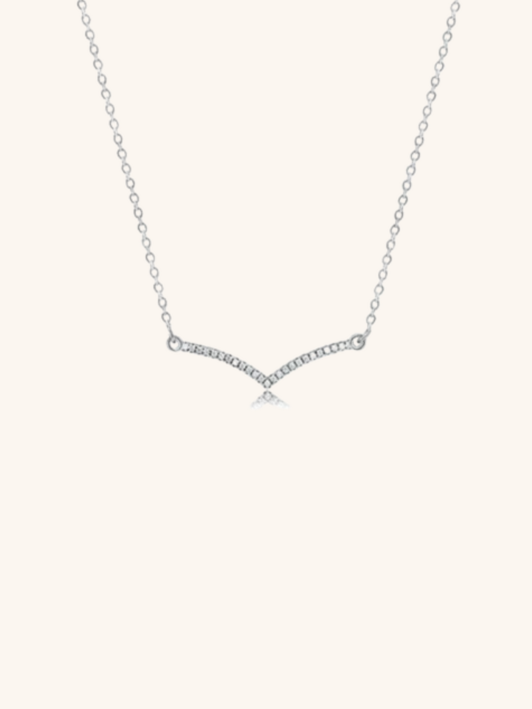 VALENCIA Diamond Bar Sterling Silver Necklace