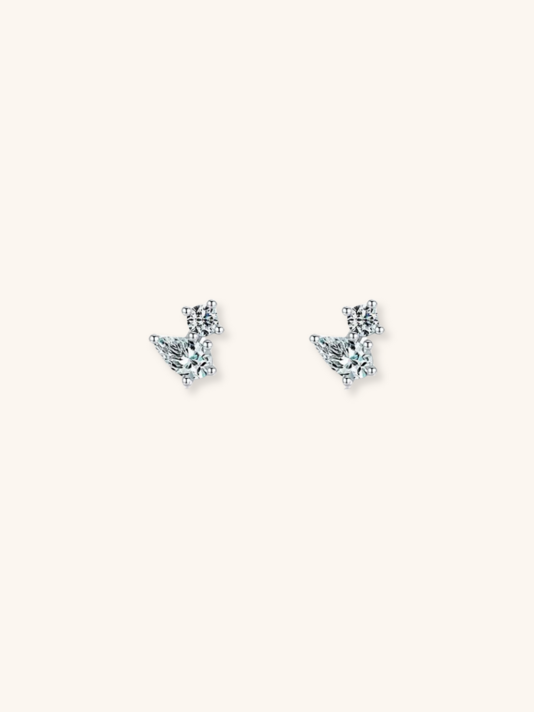 ASH Diamond Sterling Silver Ear Studs