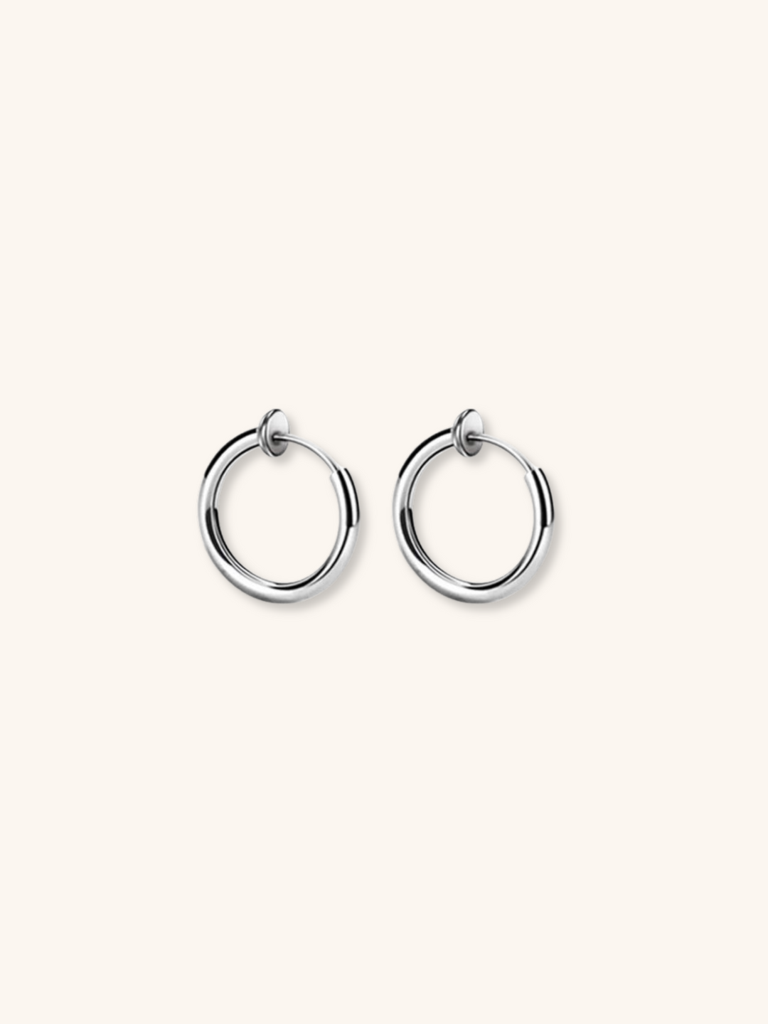 Thin Clip-On Hoop Earrings