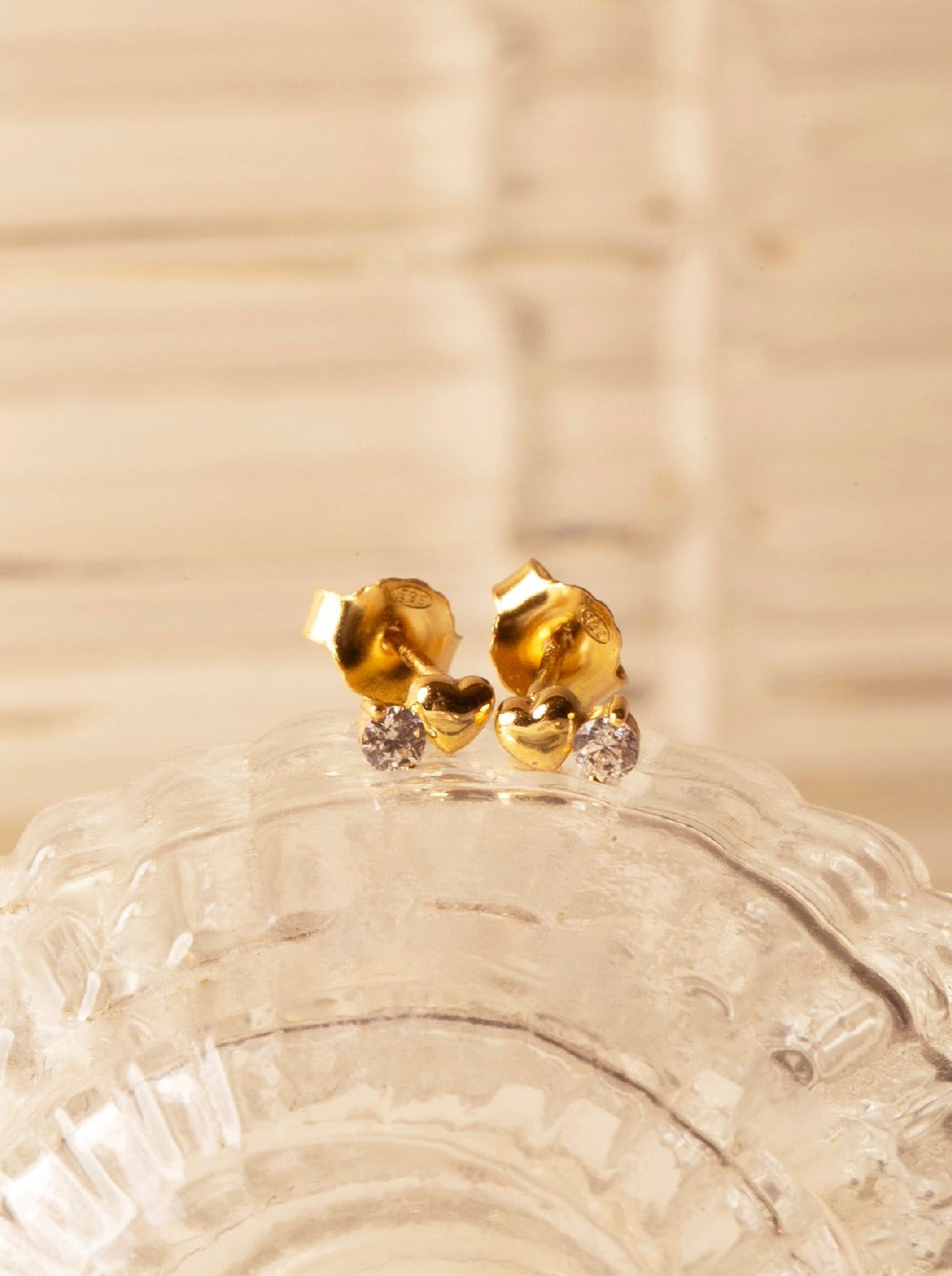 CHLOE Heart Stud Earrings