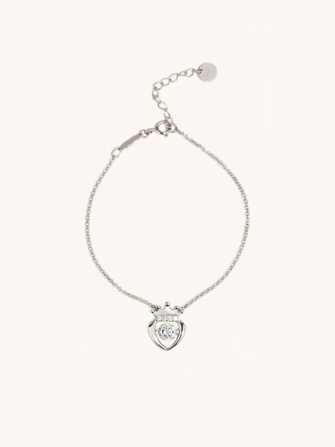 DELILAH Dancing Diamond Heart Crown Bracelet