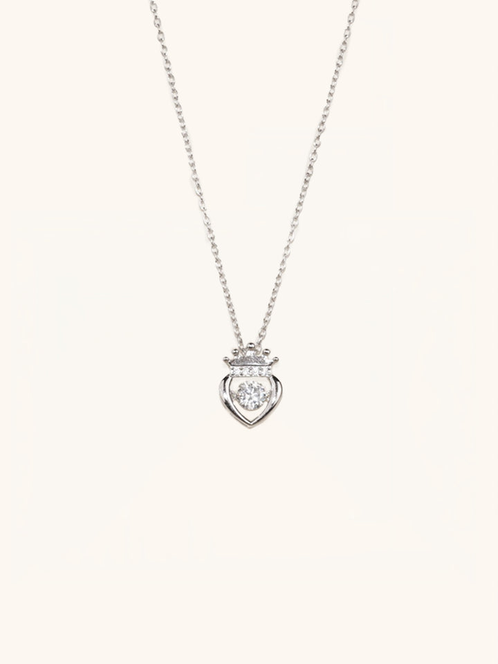 DELILAH Dancing Diamond Heart Crown Necklace - Minimalist Lab