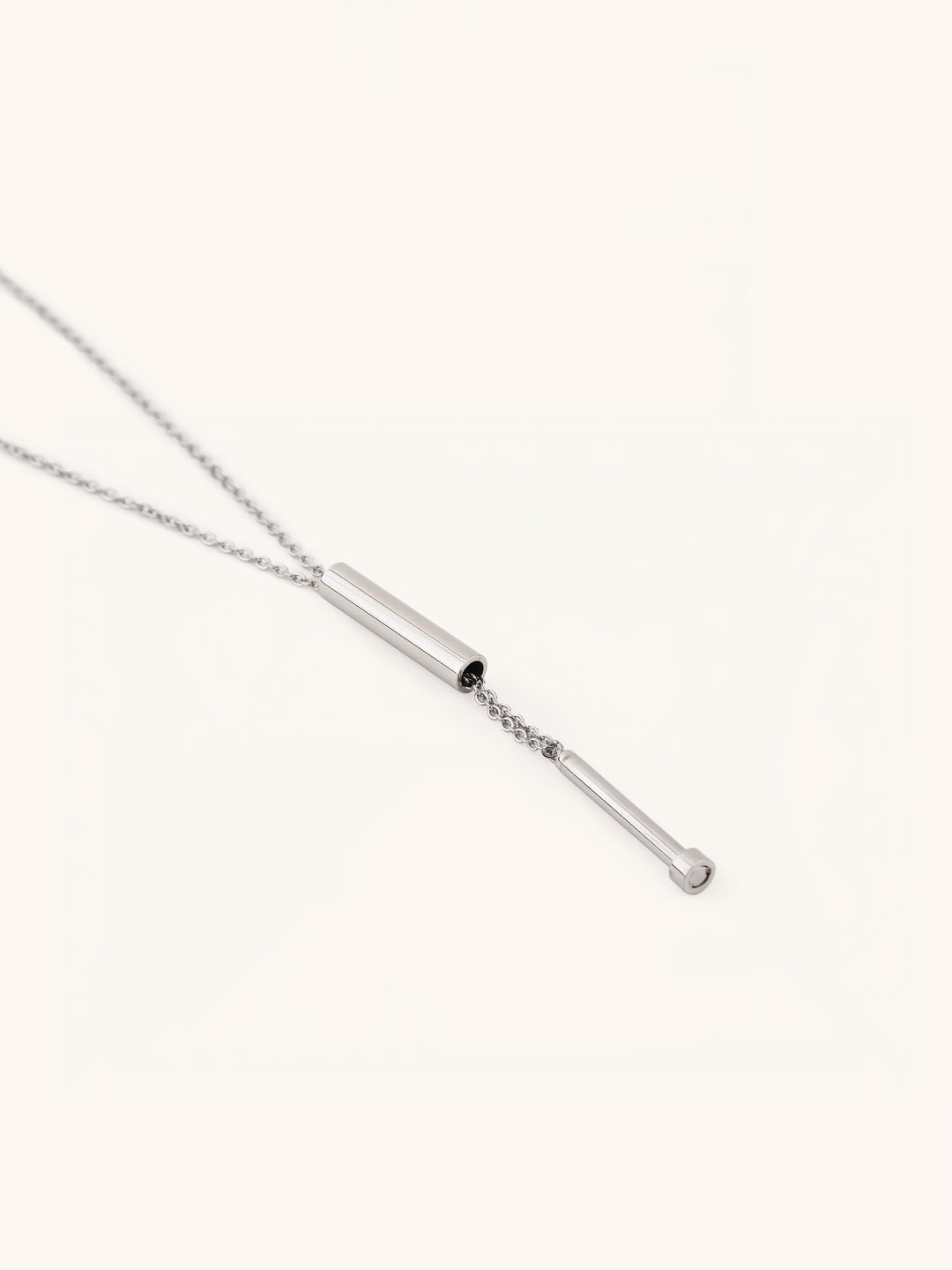 Round Cylinder Bar Engravable Necklace