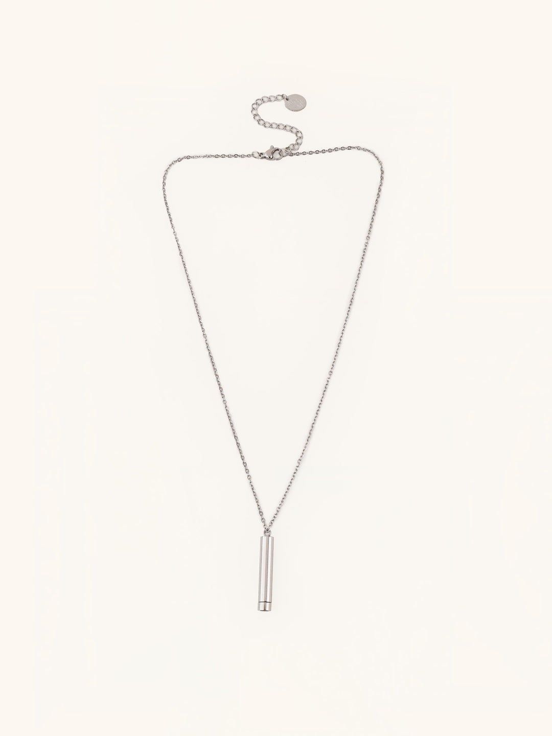 Round Cylinder Bar Engravable Necklace