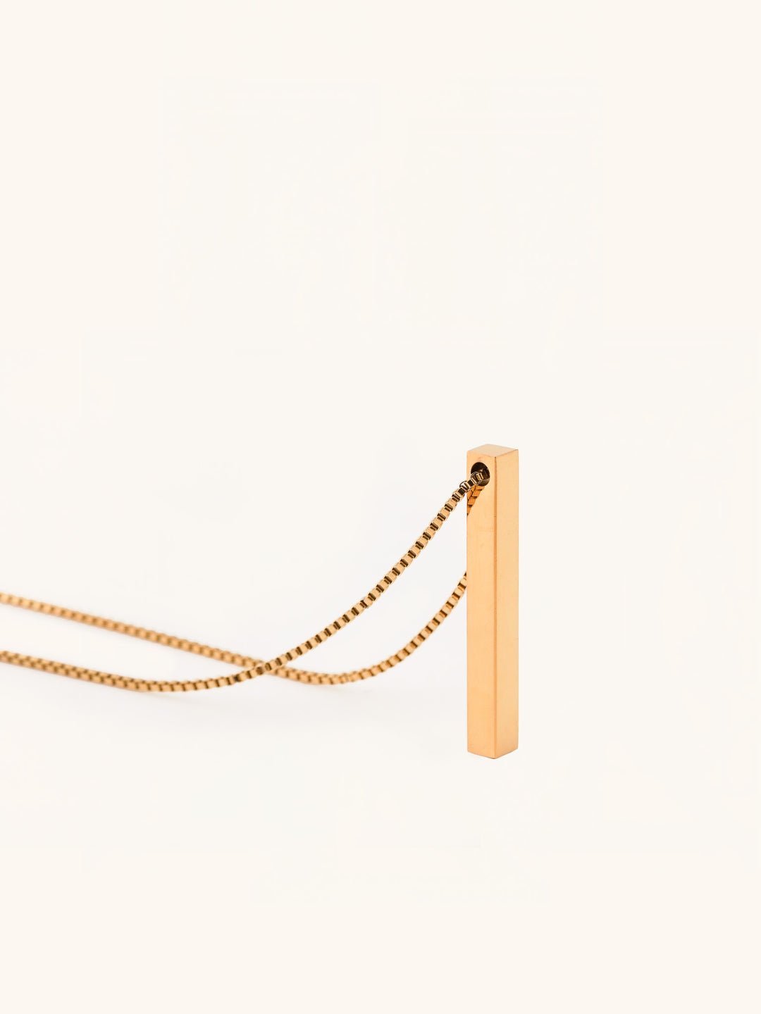 Bar Box Chain Engravable Pendant Necklace - Minimalist Lab