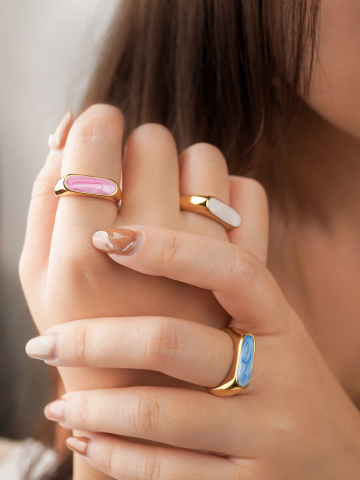 Artsy Enamel Ring