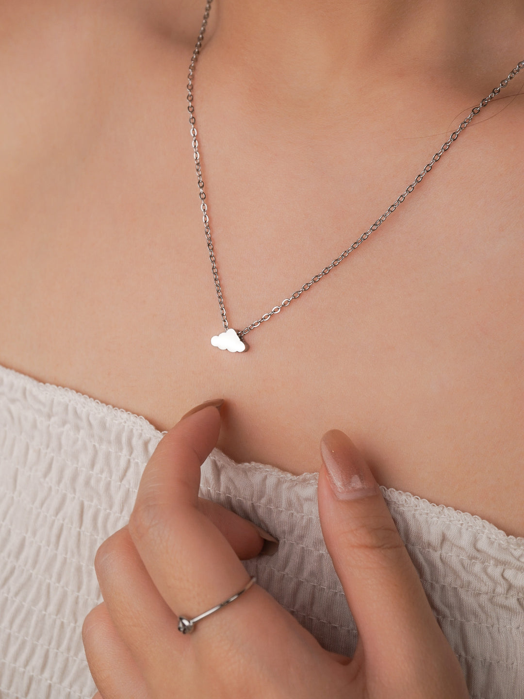 Mini Cloud Engravable Necklace