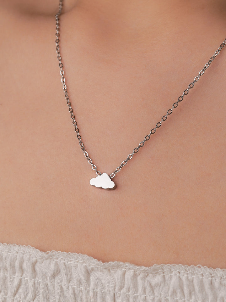 Mini Cloud Engravable Necklace - Minimalist Lab