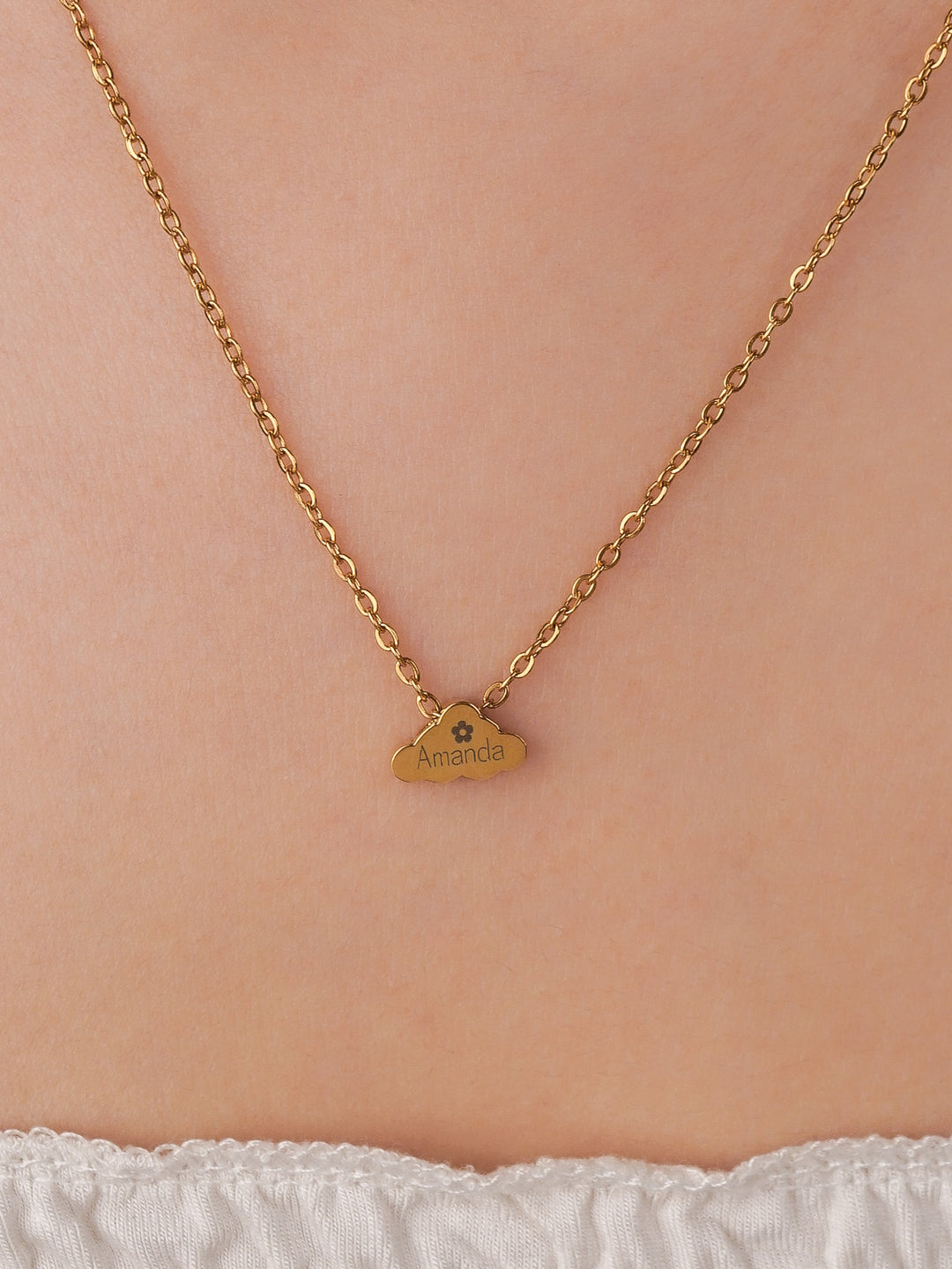 Mini Cloud Engravable Necklace