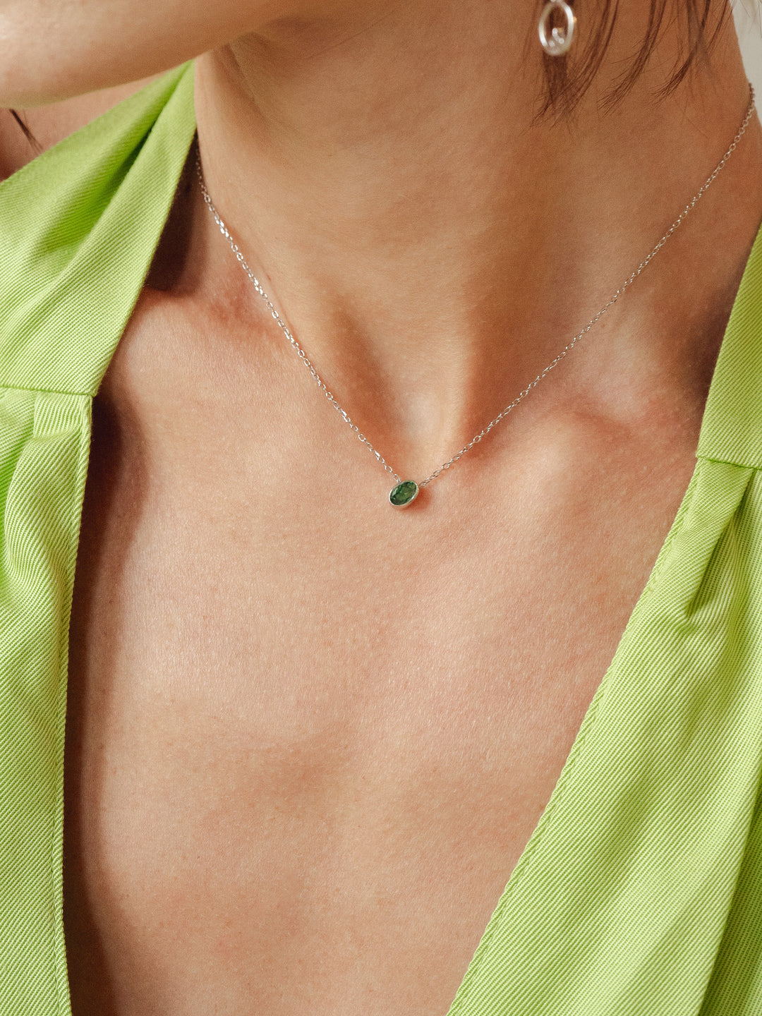 Emerald Birthstone Necklace