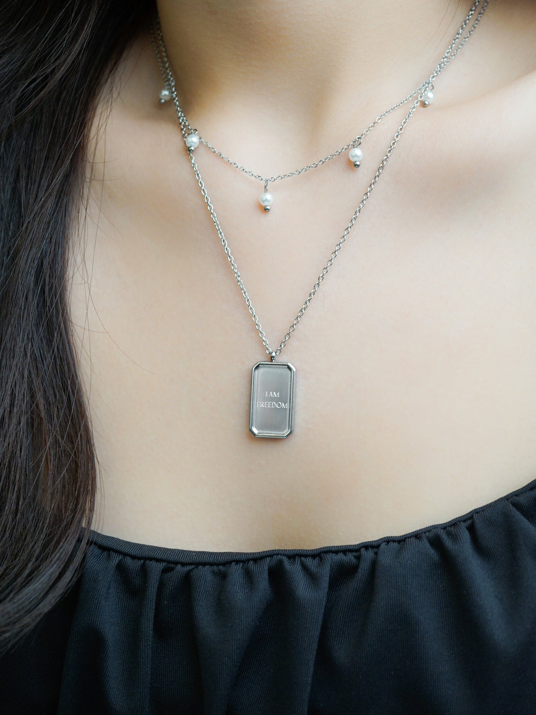 Affirmation Plate Engravable Necklace