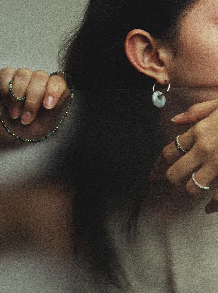 Aura Epidote Beaded Necklace