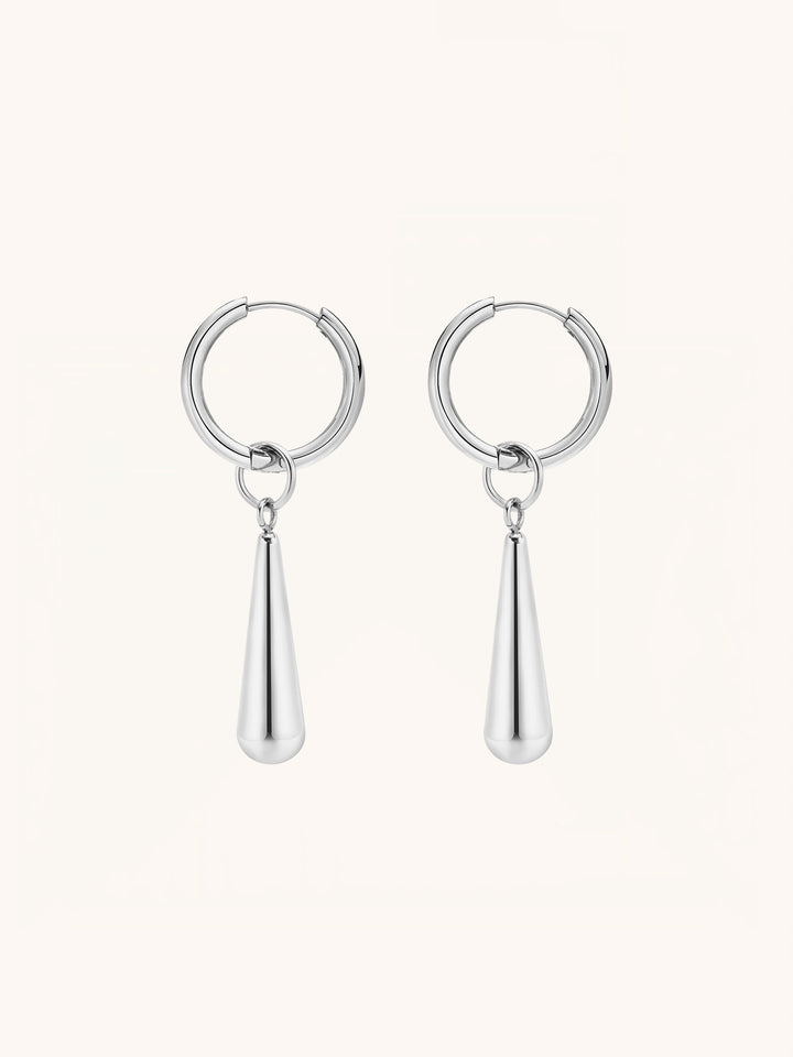 Dangling Droplet Hoop Earrings