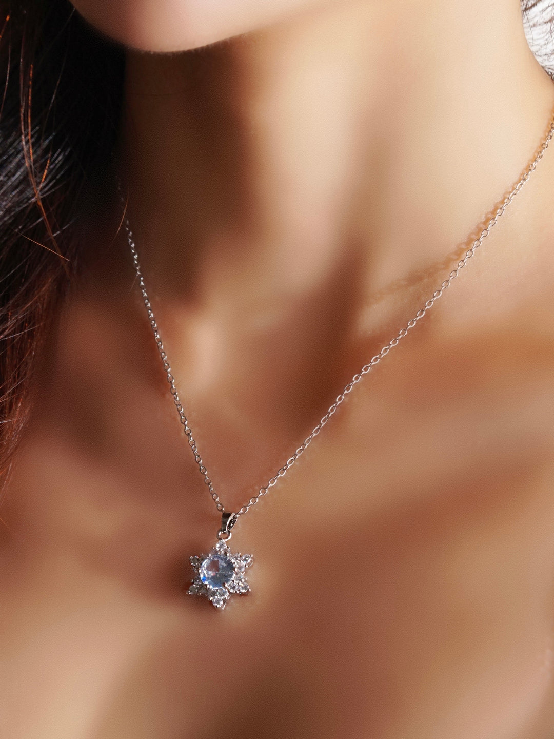 Diamond Snowflake Necklace