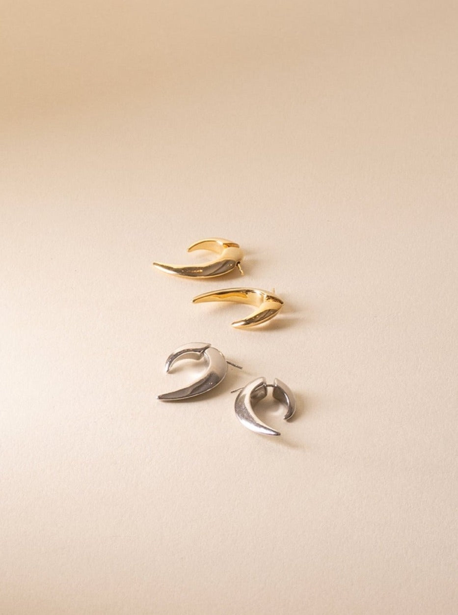 Wanderer Horn Stud Earrings - Minimalist Lab