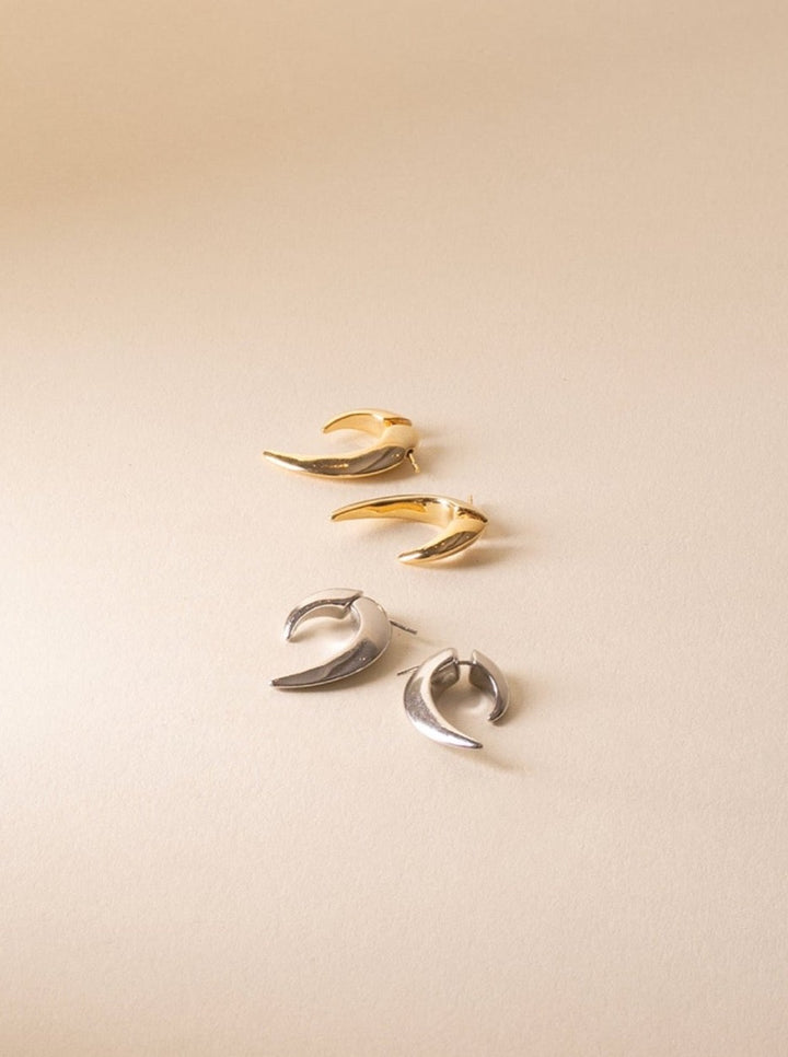 Wanderer Horn Stud Earrings - Minimalist Lab