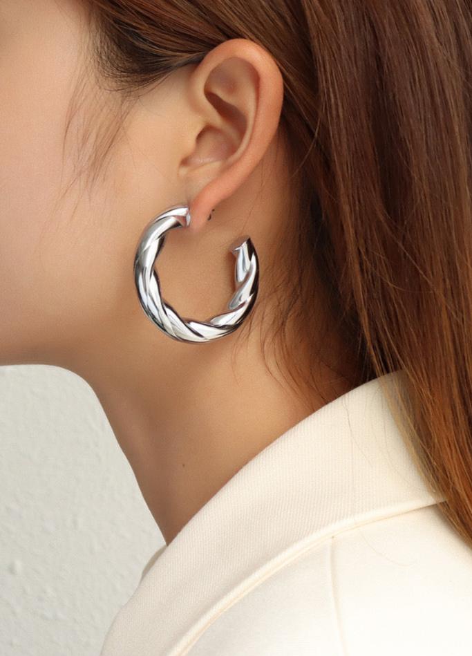 Bold Rope Hoop Earrings - Minimalist Lab