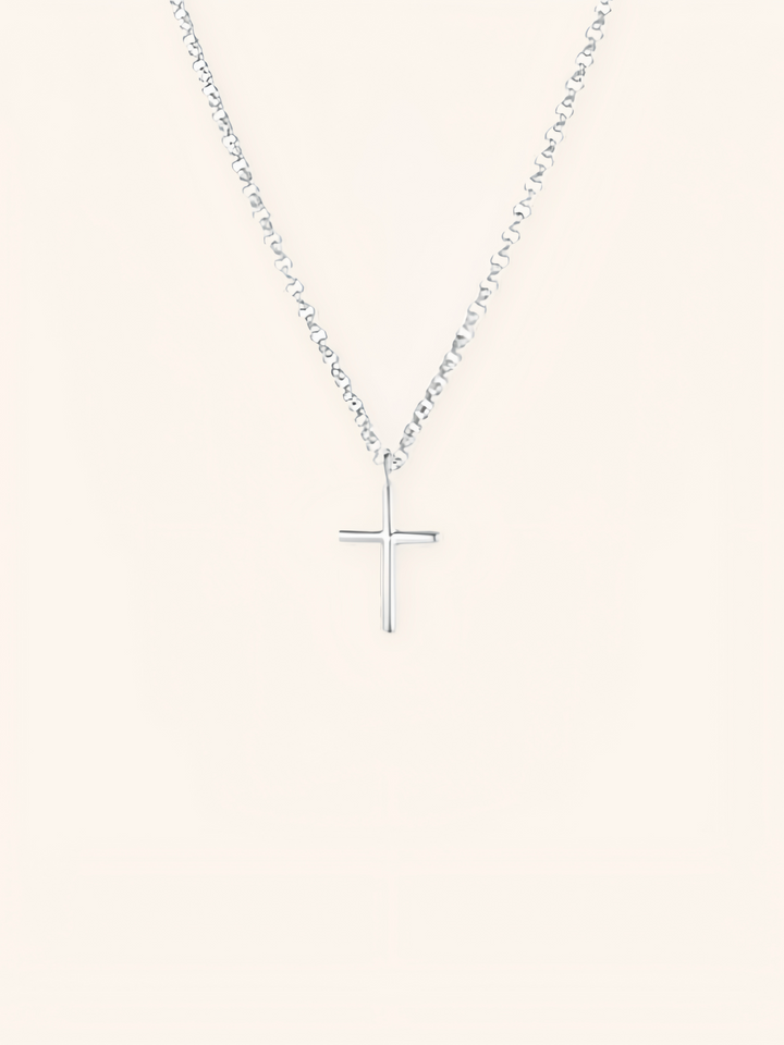 LUISA Cross Sterling Silver Necklace - Minimalist Lab