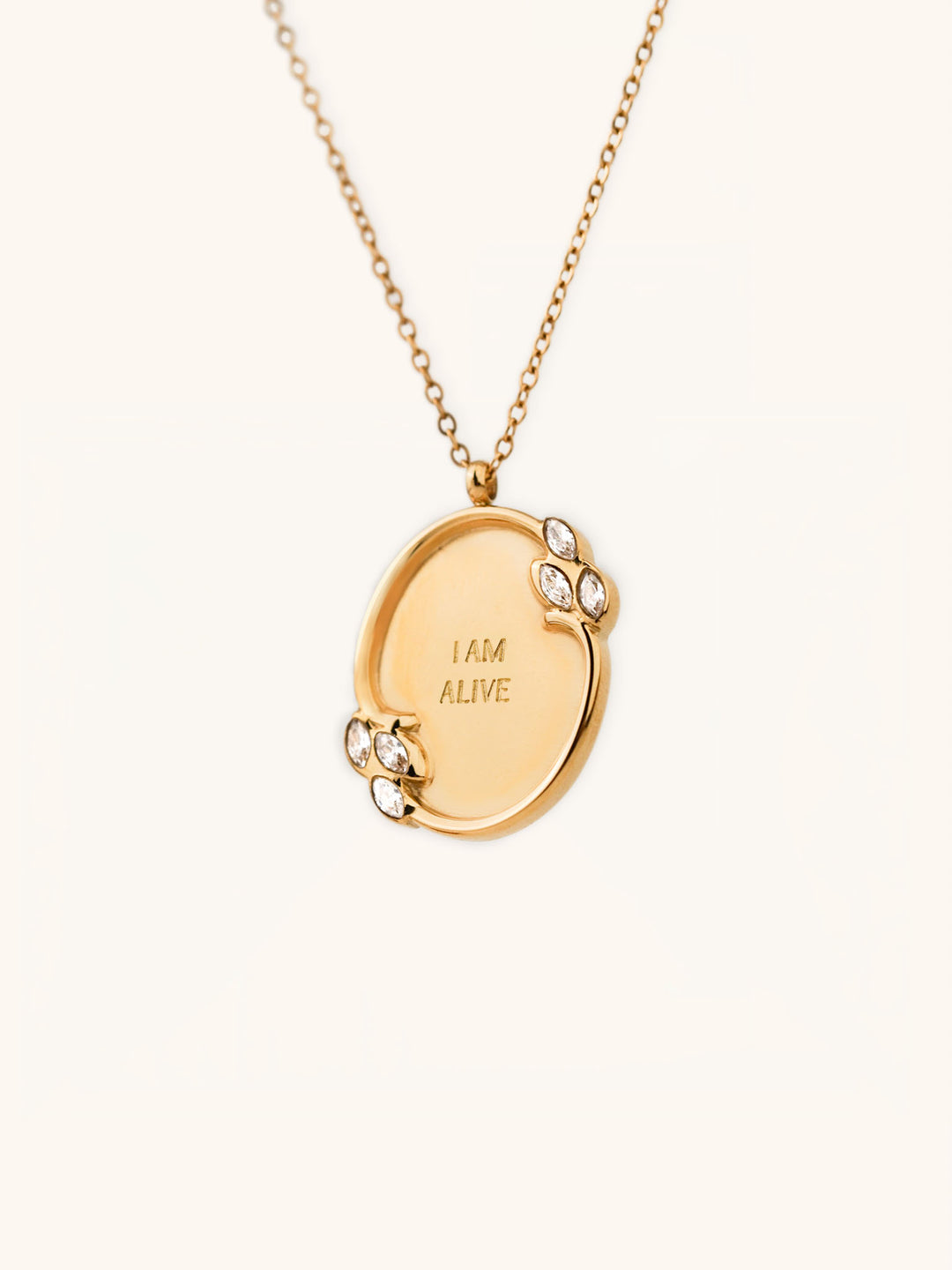 Golden Floral Affirmation Necklace