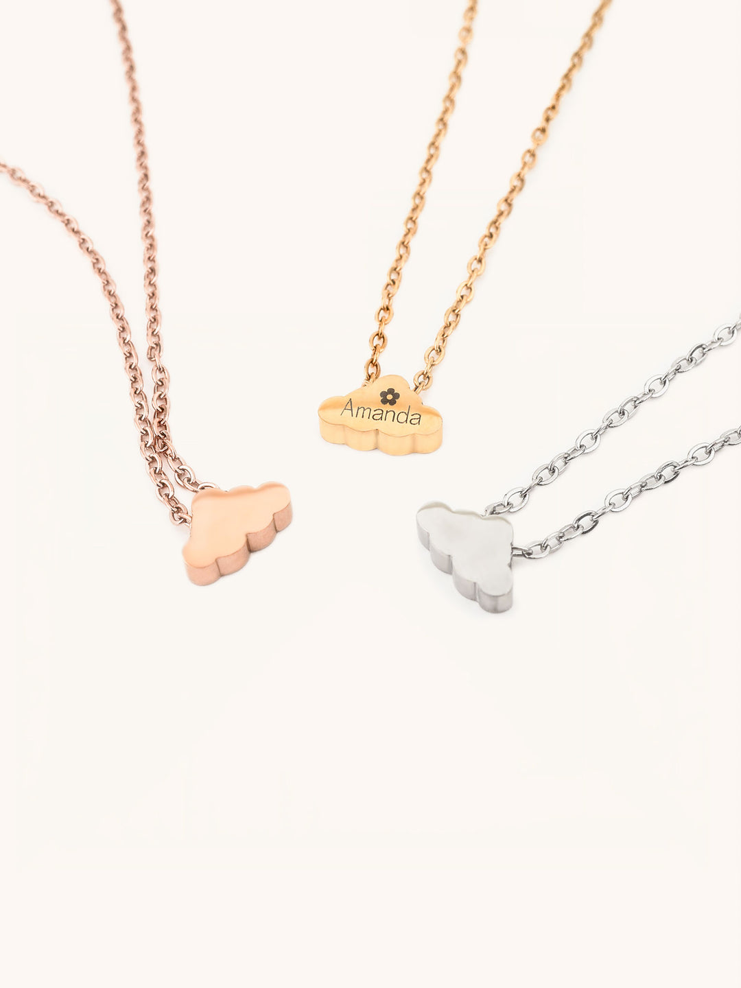 Mini Cloud Engravable Necklace - Minimalist Lab