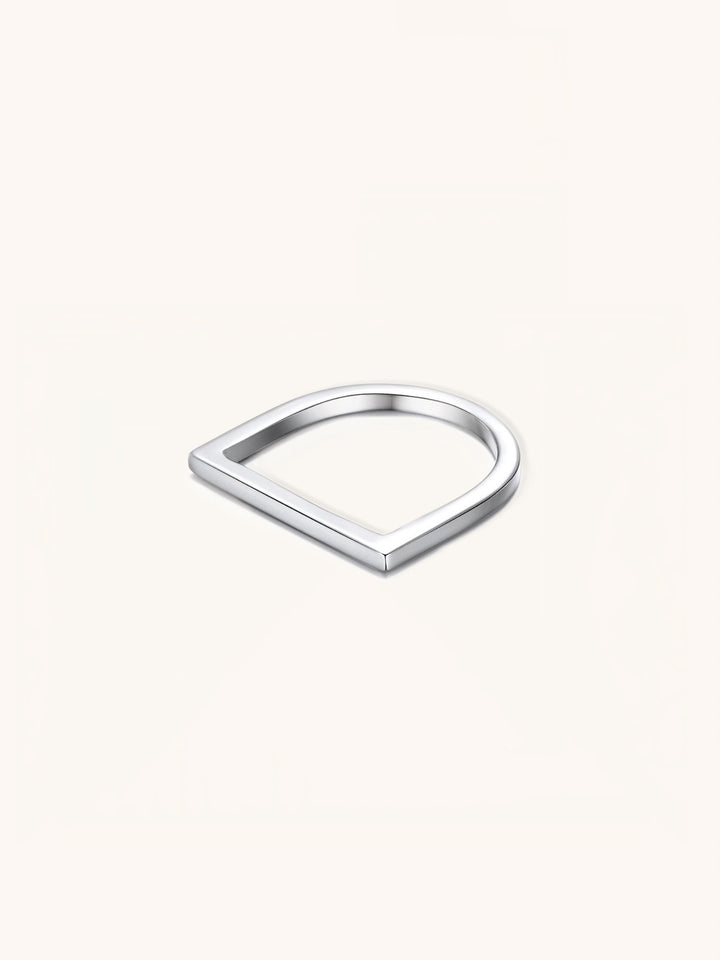 Minimalist D-Shaped Ring