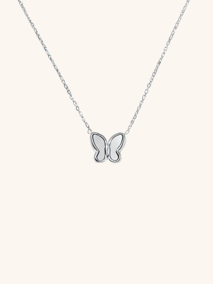 Mother of Pearl Butterfly Necklace