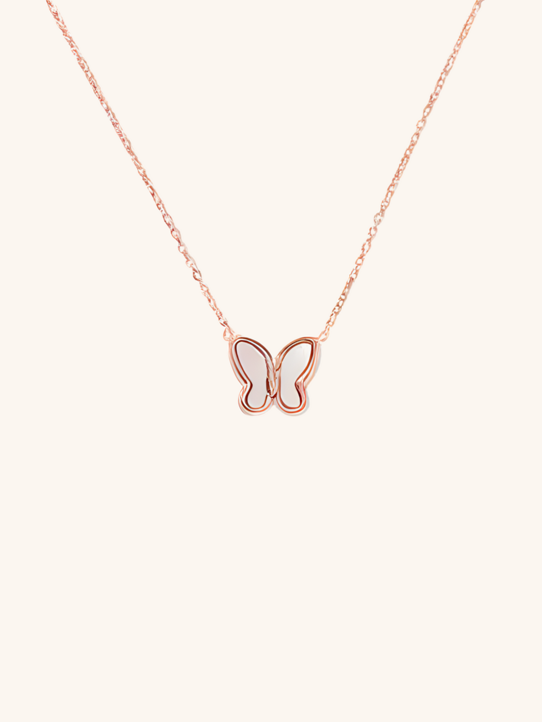 Mother of Pearl Butterfly Necklace